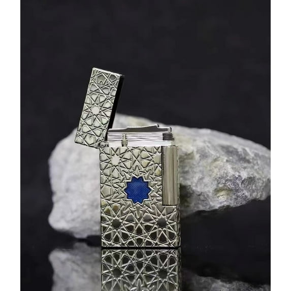 Kerosene lighter, Top Metal Pocket Lighter Daily Use, Sold Without Fuel.,SKU00830-十星芒银色