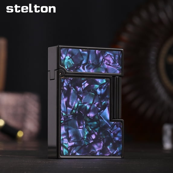 Kerosene lighter, Top Metal Pocket Lighter Daily Use, Sold Without Fuel.,SKU00962-黑底深海
