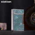 thumbnail image 1 of Kerosene lighter, Top Metal Pocket Lighter Daily Use, Sold Without Fuel.,SKU01005-银底天蓝贝, 1 of 12