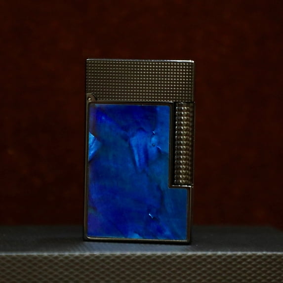Kerosene lighter, Top Metal Pocket Lighter Daily Use, Sold Without Fuel.,SKU00958-黑色蓝贝-四面