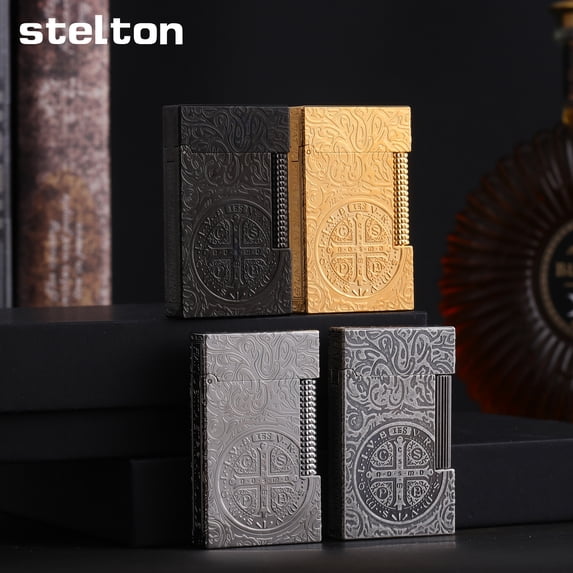 Kerosene lighter, Top Metal Pocket Lighter Daily Use, Sold Without Fuel.,SKU00961-康斯坦丁古银
