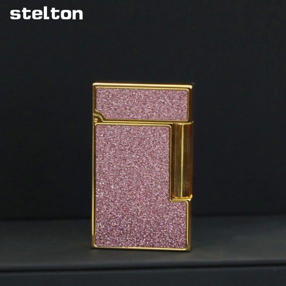 Kerosene lighter, Top Metal Pocket Lighter Daily Use, Sold Without Fuel.,SKU00952-大机金底粉色