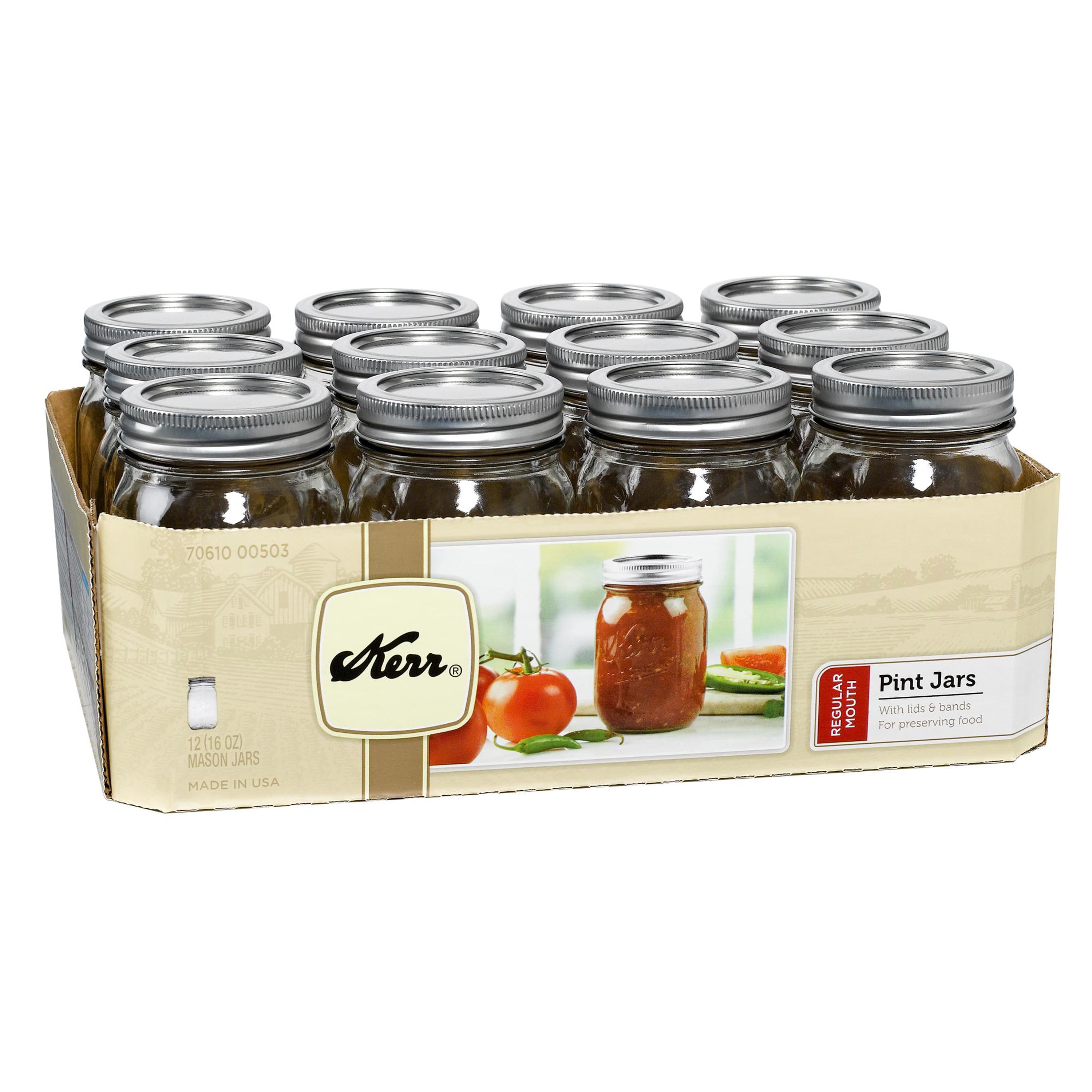 FRUITEAM 8 oz Wide Mouth Mason Jars with Lids -Set of 8, Transparent Clear  Glass Canning Jar Ideal for Jams, Jellies, Conserves, Preserves, Fruit