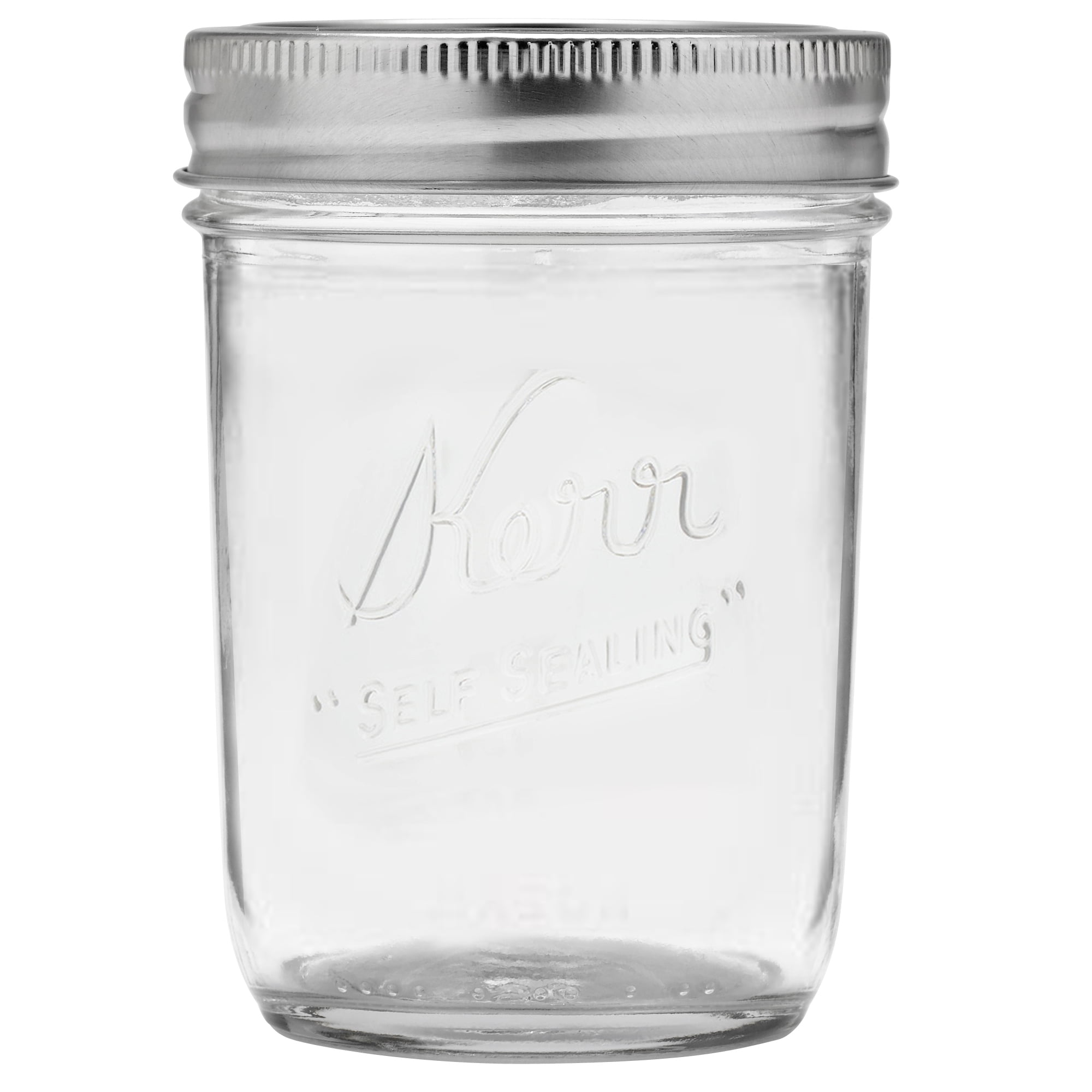 Kerr, Glass Mason Jars with Lids & Bands, Regular Mouth, 8 oz, 12 Count 