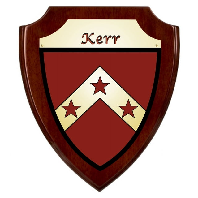 Kerr Irish Coat of Arms Shield Plaque - Rosewood Finish - Walmart.com