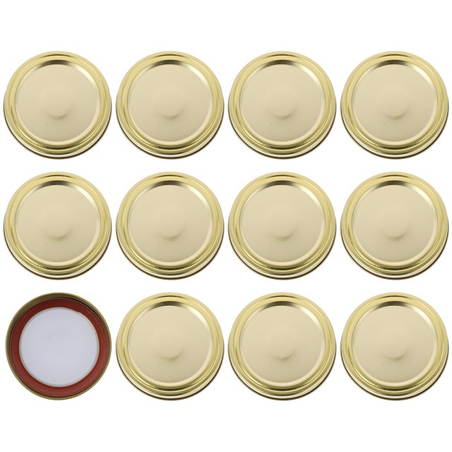 Kerr Jar Lids 12 Set Practical Covers with Rings Reusable Mason Regular