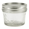 thumbnail image 1 of Kerr Quilted Crystal Mason Jar With Lid & Band, Regular Mouth, 4 Ounces, 12 Count, 1 of 6