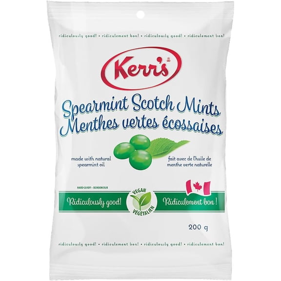 Kerr's Spearmint Scotch Mints, 200g/7.05 oz.