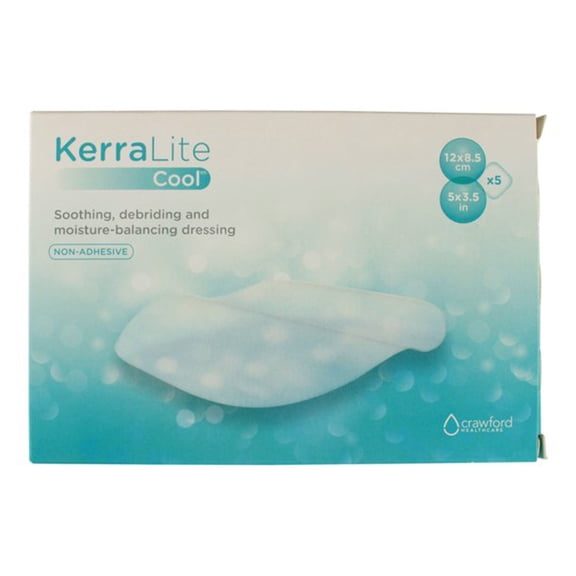 KerraLite Cool Border Hydrogel Wound Dressing Sterile Rectangle CWL1005, 5 Ct