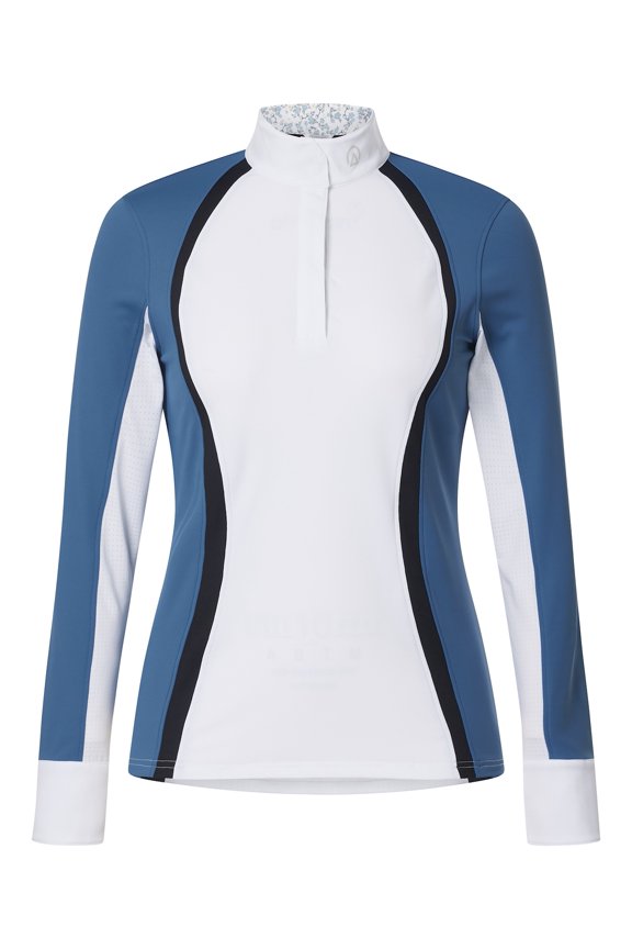 s Affinity® Long Sleeve Show Shirt (Atlantic/Snaffle Floral, L)