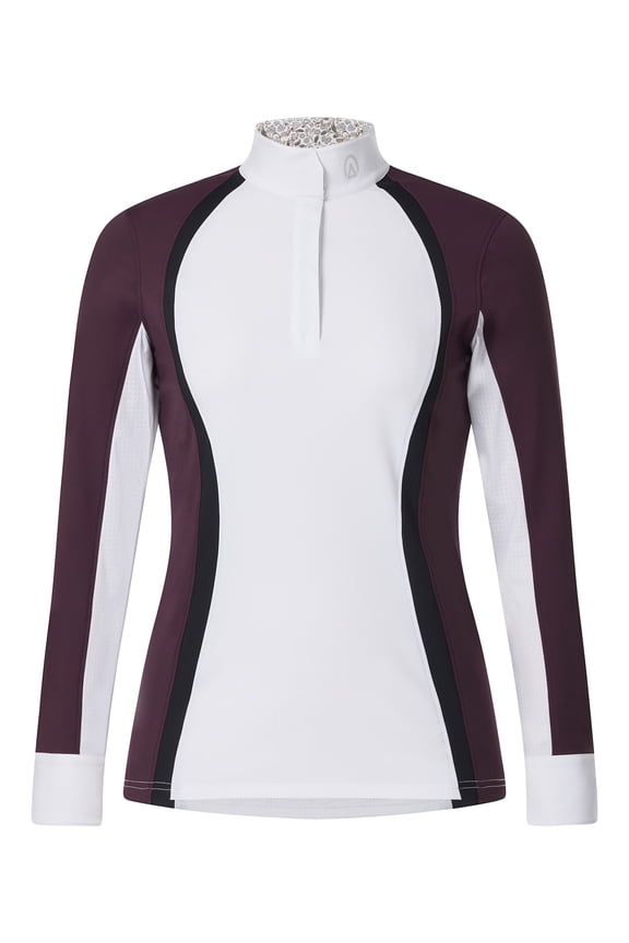 s Affinity® Long Sleeve Show Shirt (Vineyard/Filigree Horse, 1X)