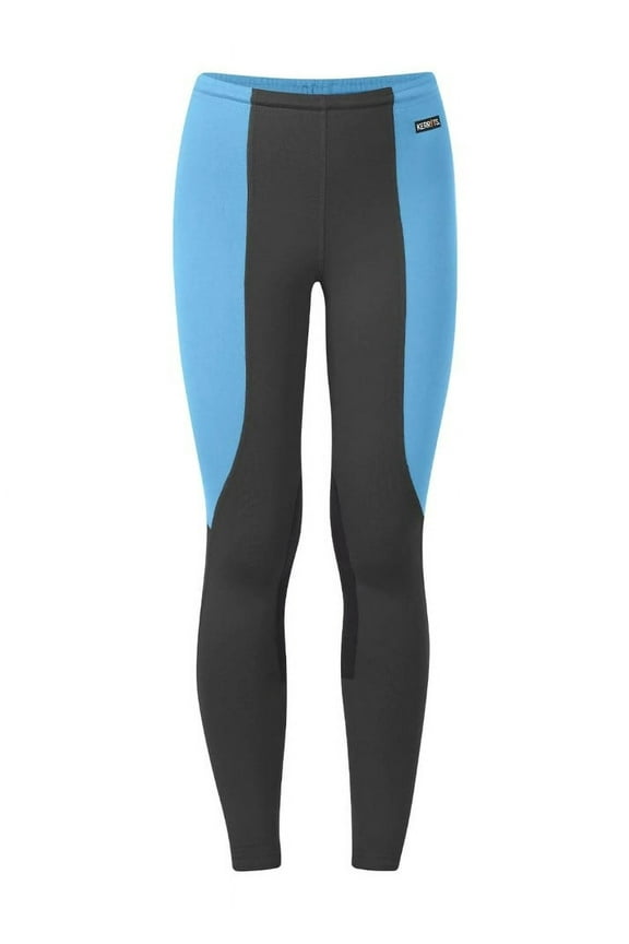 Kids Knee Patch Performance Tight- Black/Seaside- X-Small