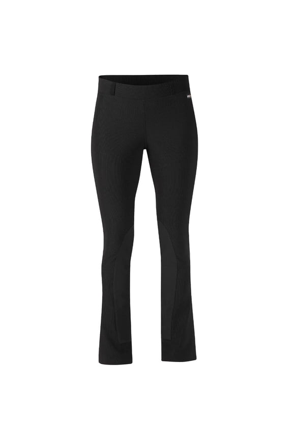 Women's Microcord Extended Knee Patch Regular Bootcut Riding Pants, Color: Black, Size: L