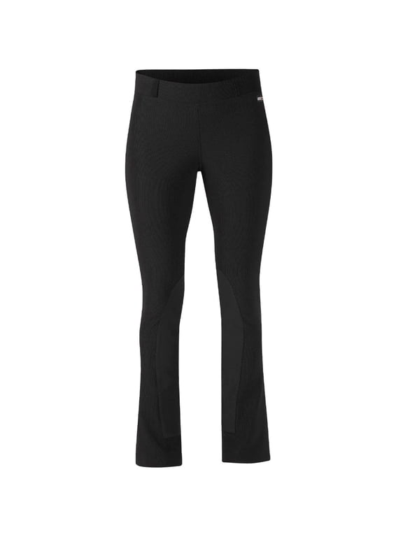 Women's Microcord Extended Knee Patch Regular Bootcut Riding Pants, Color: Black, Size: XL
