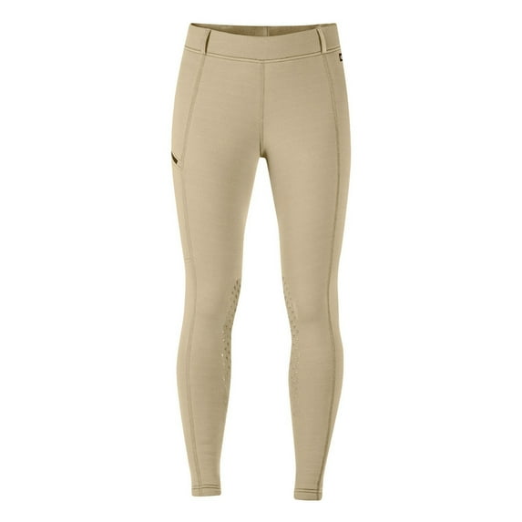KERRITS Adult Female Power Stretch Knee Patch Pocket Tight, Color: Tan, Size: L (50252TANL)
