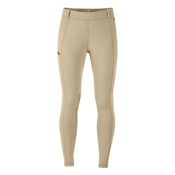KERRITS Women's Power Stretch Knee Patch Pocket Tight, Color: Tan, Size: M