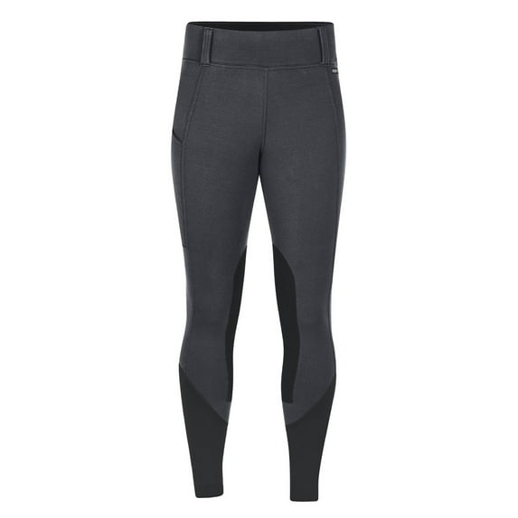 KERRITS Adult Female Sit Tight Wind Pro Knee Patch Winter Riding Tights, Color: Black, Size: XL (50240BLKXL)
