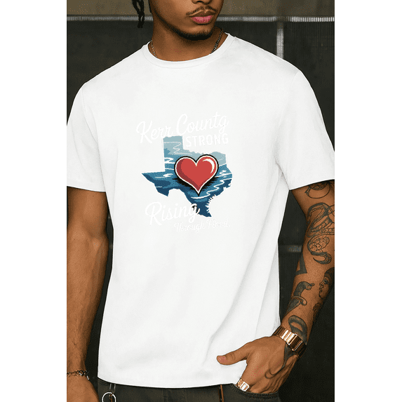 Kerrville Strong Kerr County Texas Community Pride Support Graphic Unisex T-shirt.PNG V90175 up to size 5XL