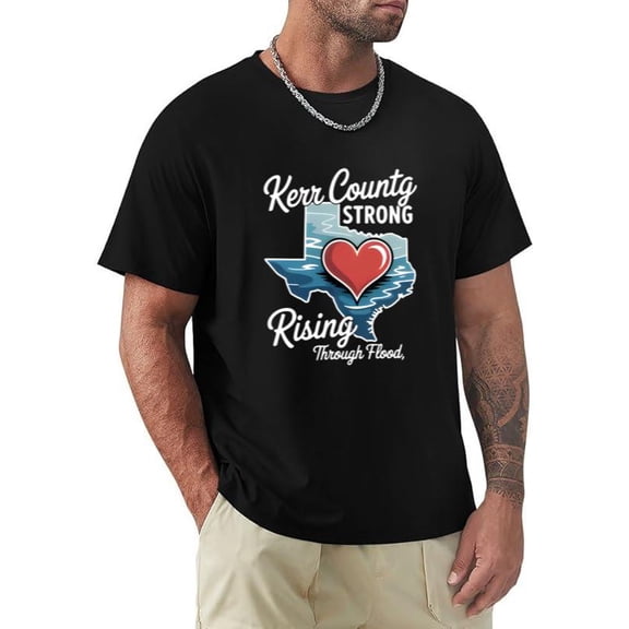 Kerrville Strong Texas Community Support Local Pride T-shirt, for men & women, up to size 5XL.