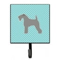 thumbnail image 1 of Kerry Blue Terrier Checkerboard Blue Leash or Key Holder, 1 of 1