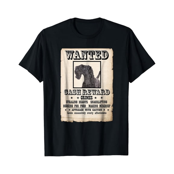 Kerry Blue Terrier Dog wanted poster Shirt