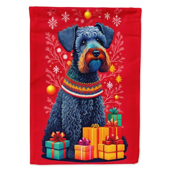 Kerry Blue Terrier Holiday Christmas Garden Flag 11.25 in x 15.5 in