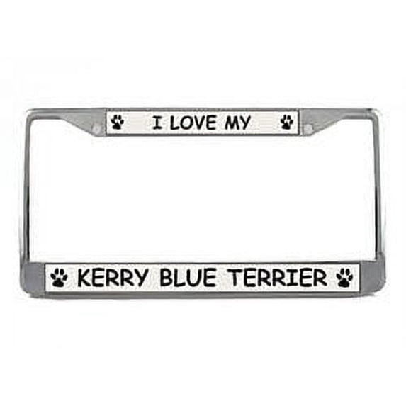 Kerry Blue Terrier License Plate Frame (Chrome) 5 Year Warranty