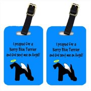 Kerry Blue Terrier Luggage Tags- Pair - 2