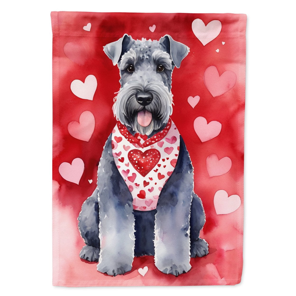 Kerry Blue Terrier My Valentine Garden Flag 11.25 in x 15.5 in