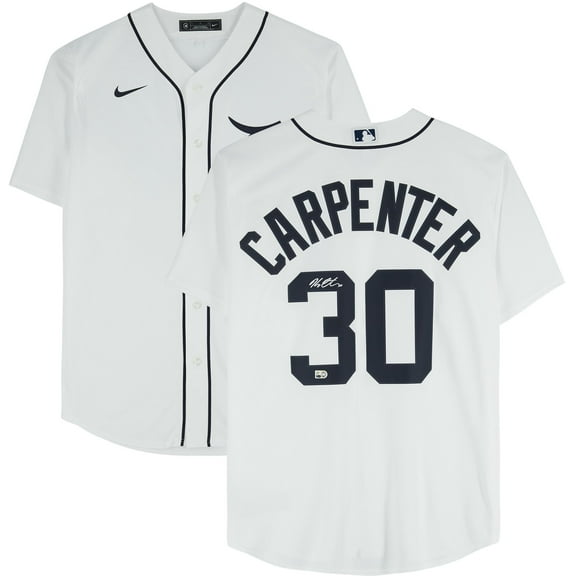 Kerry Carpenter Detroit Tigers Autographed White Replica Jersey - Fanatics Authentic Certified