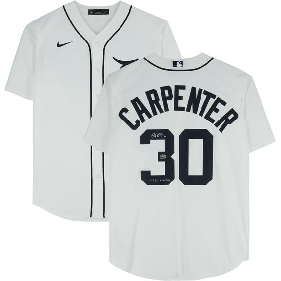 Kerry Carpenter Detroit Tigers Autographed White Replica Jersey with "MLB Debut 8/10/22" Inscription - Fanatics Authentic Certified