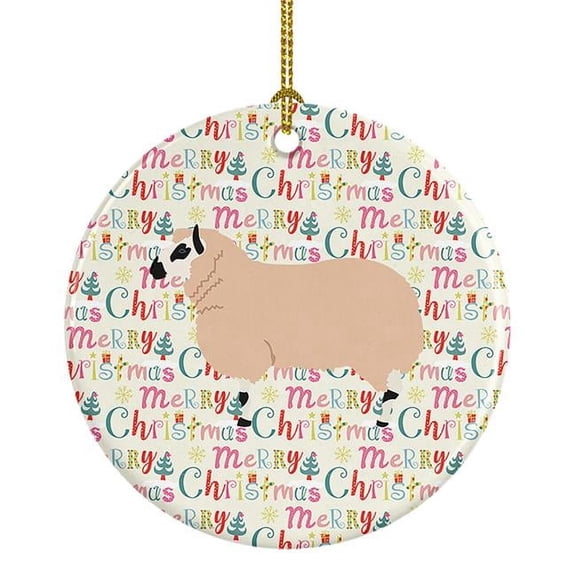 Kerry Hill Sheep Christmas Ceramic Ornament 2.8 in x 2.8 in
