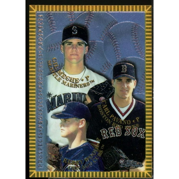 Kerry Wood/Carl Pavano/Meche Rookie Card 1998 Topps Chrome #256