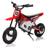 Kerry Yoo C11 36V Electric Dirt Bike for Kids 8-14, 350W Ride on Motorcycle, Electric Motorbike Teens,16 mph, High/Low Speeds-Red