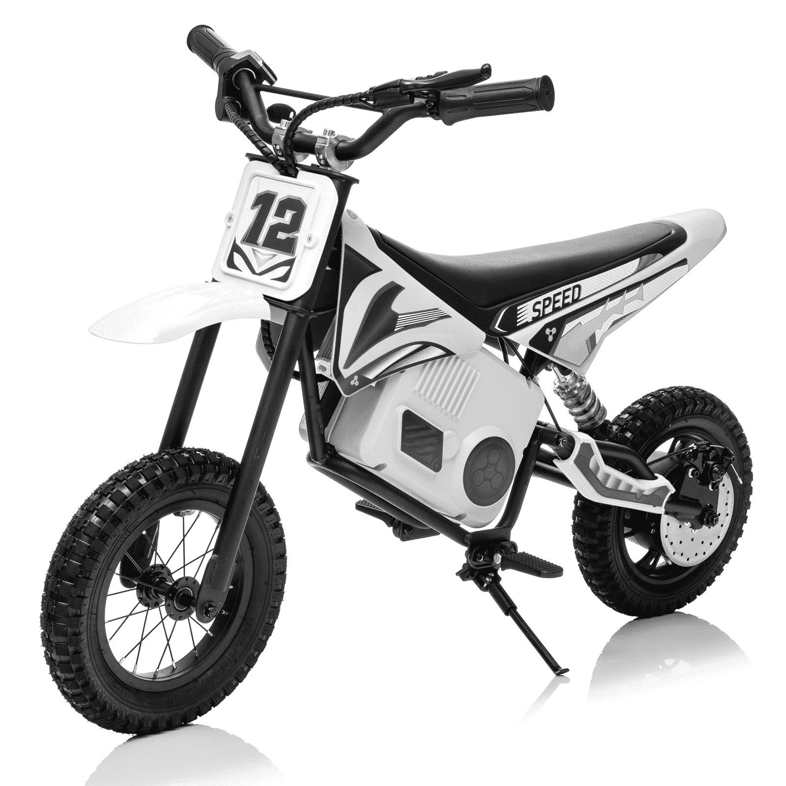 Kerry Yoo C11 36V Electric Dirt Bike for Kids 8-14, 350W Ride on Motorcycle, Electric Motorbike Teens,16 mph, High/Low Speeds-White