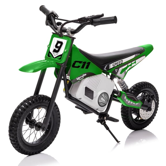 Kerry Yoo C11 36V Electric Dirt Bike for Kids 8-14, 350W Ride on Motorcycle, Electric Motorbike Teens,16 mph, High/Low Speeds-White