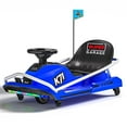 thumbnail image 1 of Kerry Yoo K71 Drift Kart, 24V Crazy Cart Go Kart for Kids, Electric Ride on, 300W Brushless Motor, Ages 6+, 360° Drifting,High/Low Speed-Blue, 1 of 8