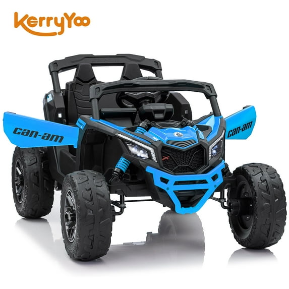 Kerry Yoo SU5 Kids UTV, 24V 4WD Powered Ride on Electric Car for Toddler, with Remote Control, Bluetooth Music-Blue