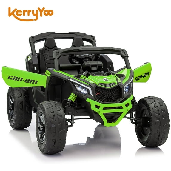 Kerry Yoo SU5 Kids UTV, 24V 4WD Powered Ride on Electric Car for Toddler, with Remote Control, Bluetooth Music-Green