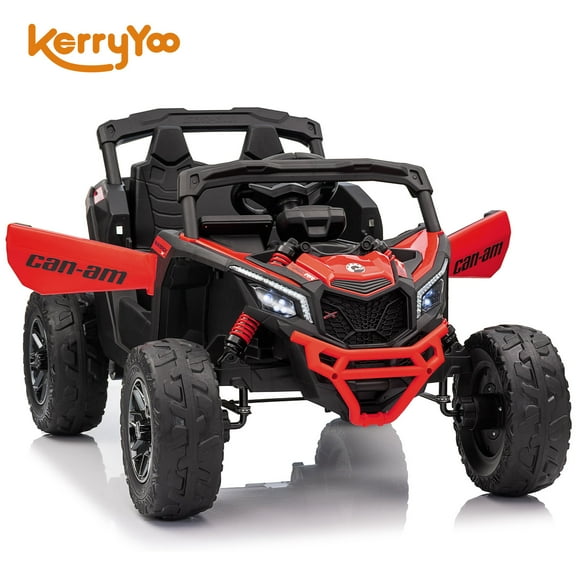 Kerry Yoo SU5 Kids UTV, 24V 4WD Powered Ride on Electric Car for Toddler, with Remote Control, Bluetooth Music-Red