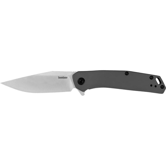 Kershaw Align Assisted Opening Pocket Knife 3.15" Clip Point 8Cr13MoV Satin Blade Stainless Steel Handle Gray