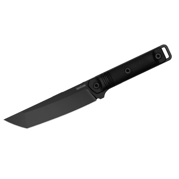 Kershaw Atreides Fixed Blade Tanto Field Knife with Removable Overmold Handle and Sheath System - Black