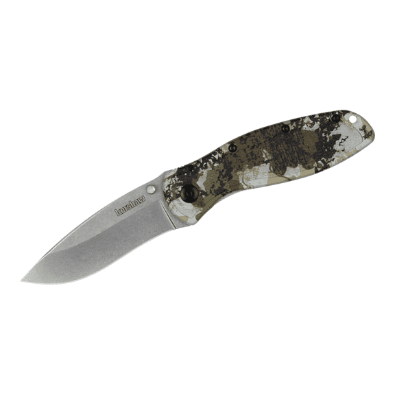 Kershaw Blur Assisted Open Inset Liner Lock Recurve Blade EDC Folding Pocket Knife - Kings Camo