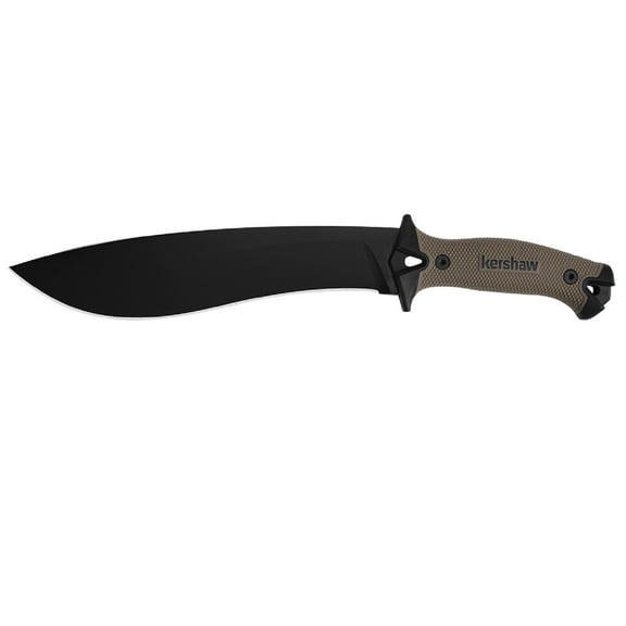 Kershaw Camp 10 - Tan Machete, 10-in. Carbon Steel Blade with Sheath