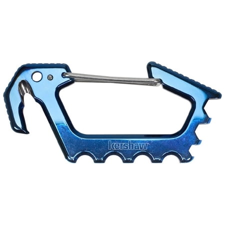 Kershaw Jens Carabiner Blue, 3.6-In. Multi-Functioning Carabiner, 1150BLUX