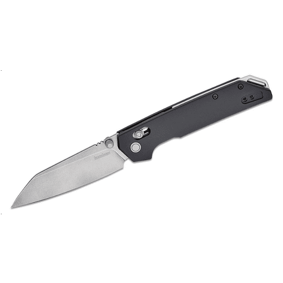 Kershaw Iridium Reverse Tanto Manual DuraLock Reverse Tanto Blade EDC Folding Pocket Knife - Black
