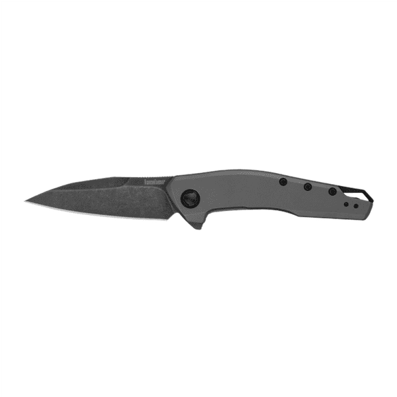 Kershaw Sanctum Assisted Open Frame Lock Wharncliffe Blade EDC Folding Pocket Knife with BlackWash Finish - Gray