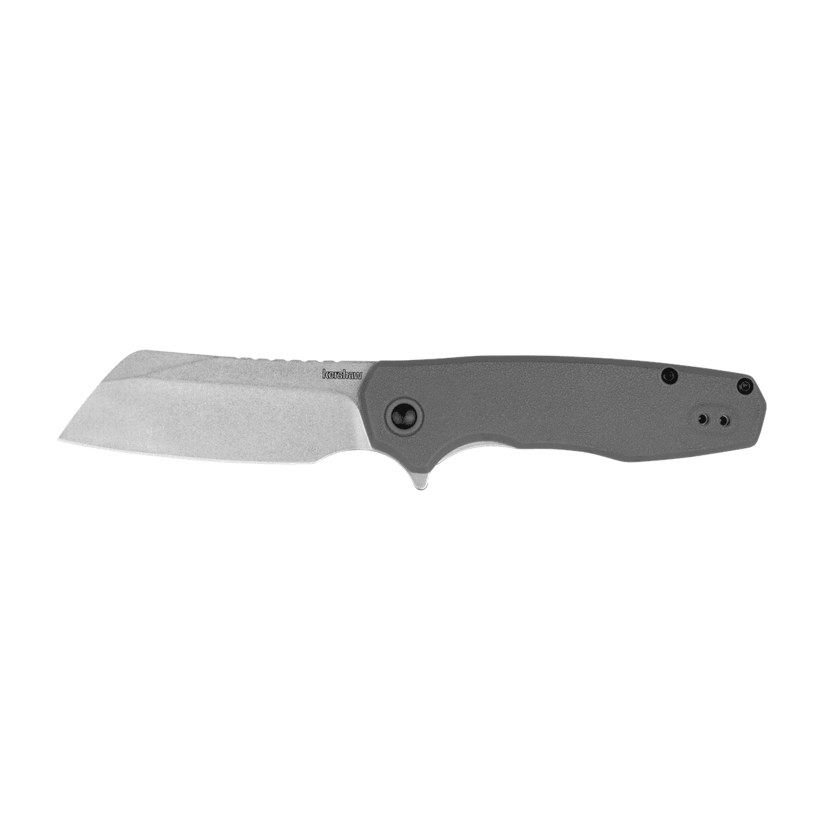 Kershaw Wharf Assisted Open Liner Lock Cleaver Blade EDC Folding Pocket Knife - Gray