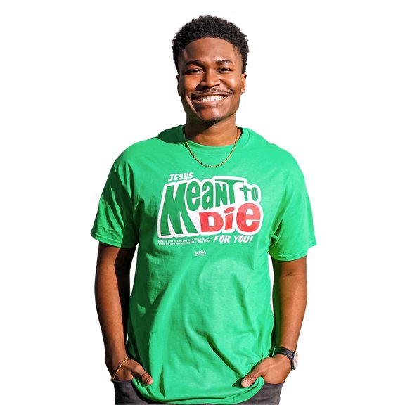 Kerusso Unisex Short Sleeve Casual T-Shirt, Jesus Meant To Die for You, Kelly Green, 2X