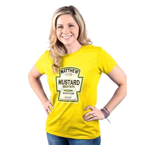 Kerusso Unisex Short Sleeve Casual T-Shirt, Mustard, Yellow, SM